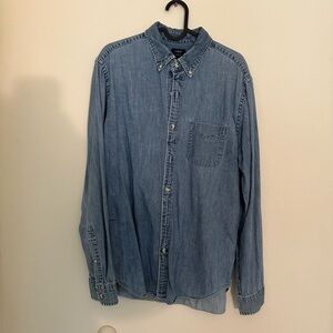 J. Crew Factory, Blue Chambray Shirt, Medium